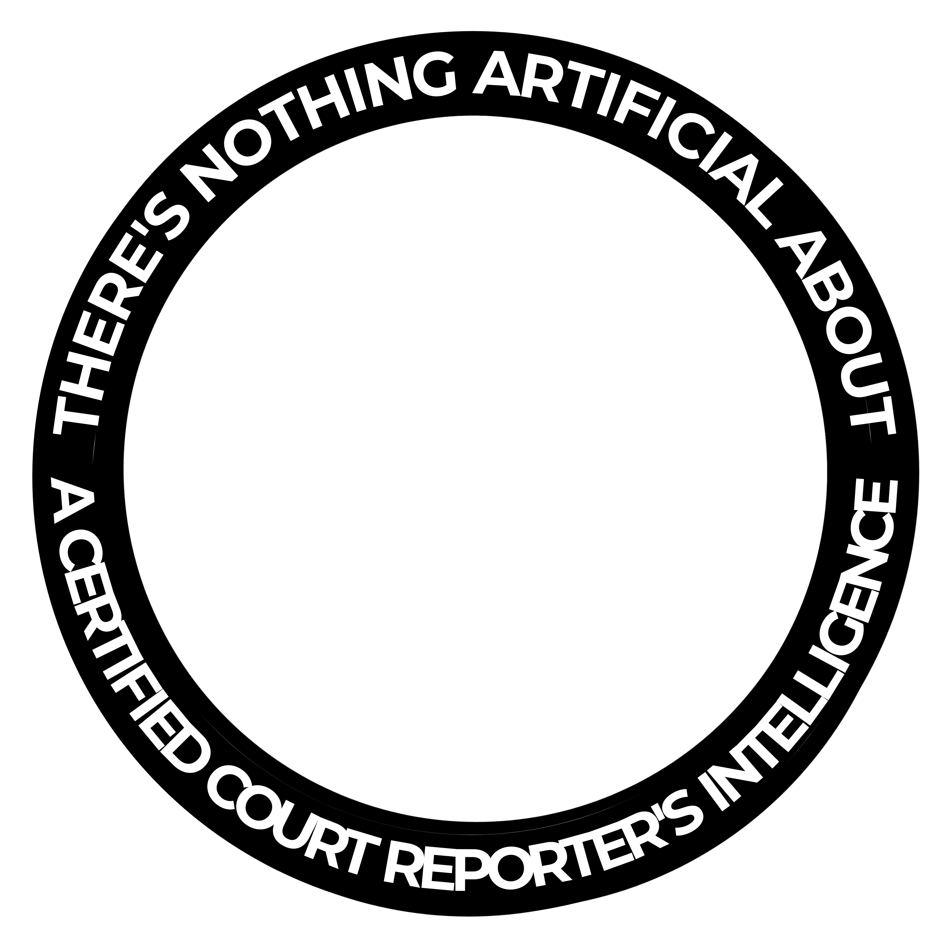 Black Circle There's Nothing Artificial about a certified court reporter's intelligence.